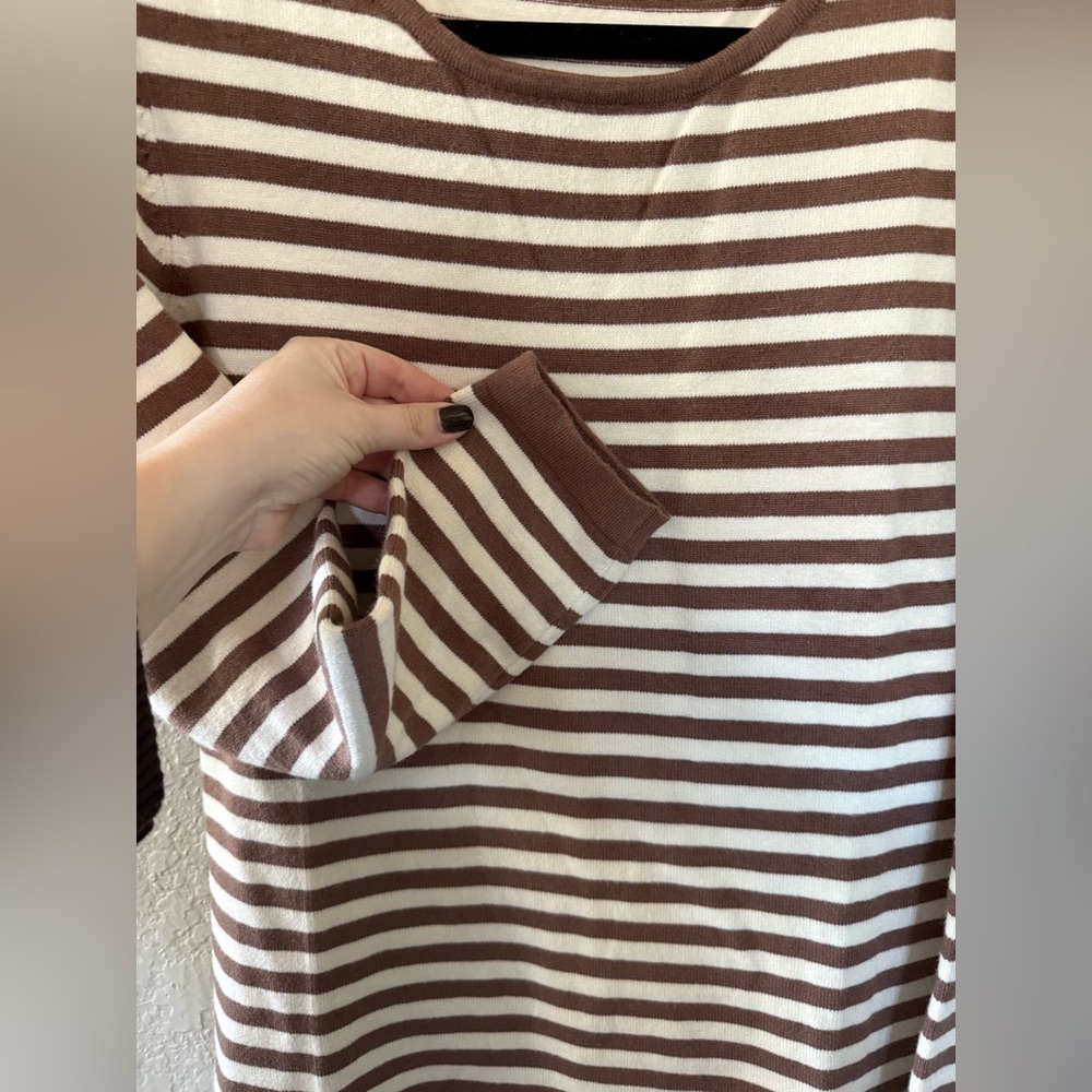 NWOT Striped Long Sleeve Sweater Dress - Picture 4 of 4